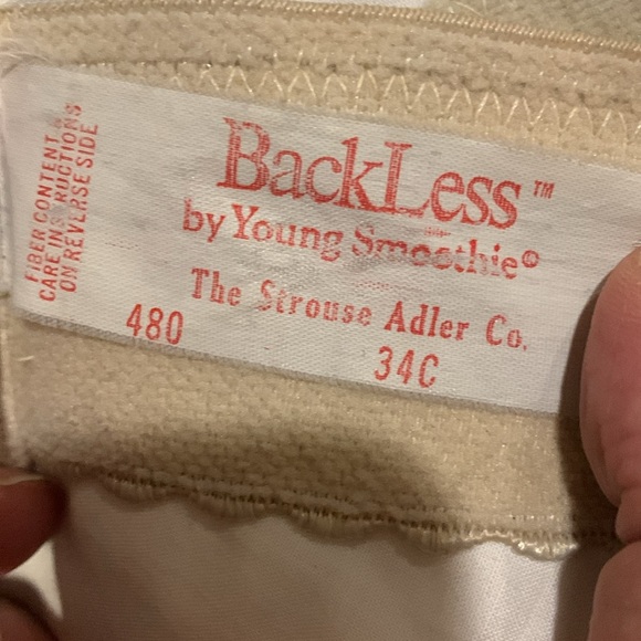 Beige lace vintage corset bustier 34C Strouse Adler Company - Picture 8 of 8